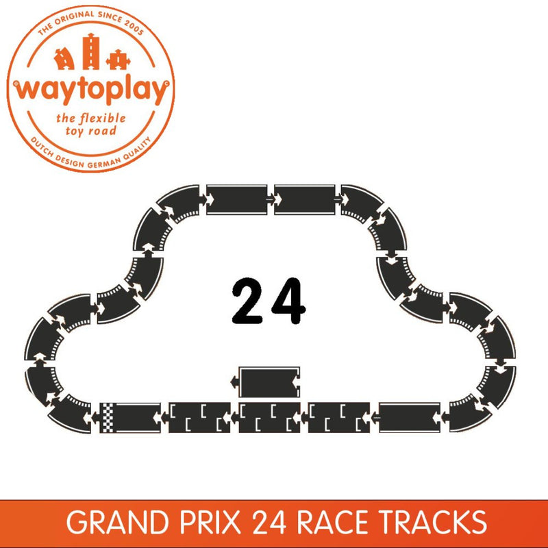Vejbane i gummi - Grand Prix - 24 dele - Waytoplay - Fra 3 år - Billede 1