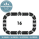 Vejbane i gummi - Landevej - 16 dele - Waytoplay - Fra 3 år - Billede 1