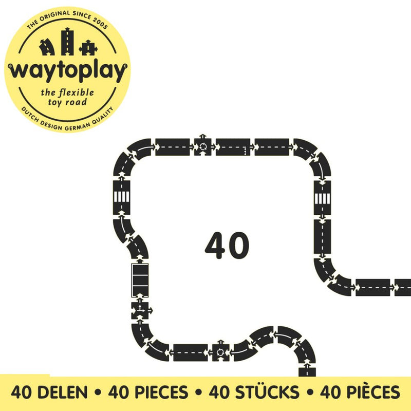 Vejbane i gummi - Vejens Konge - 40 dele - Waytoplay - Fra 3 år - Billede 1