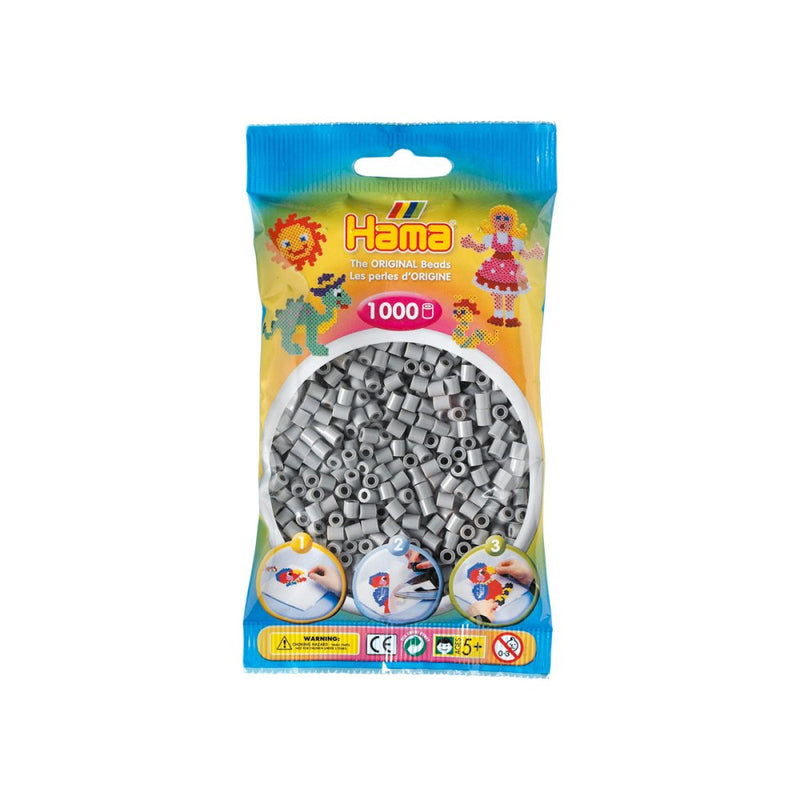 Hama midi perler 1000 stk grå - Billede 1