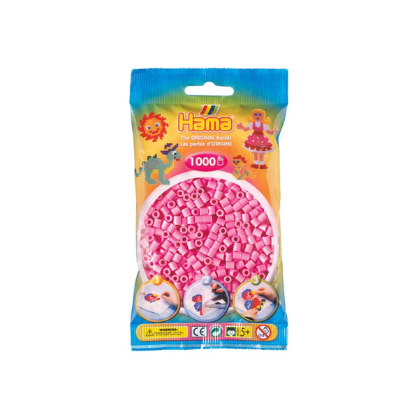 Hama midi perler 1000 stk pastel pink - Billede 1