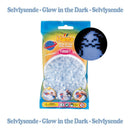 Hama midi perler 1000 stk selvlysen. blå - Billede 1