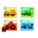 Nathan træpuslespil - Sæt med 4 stk - Køretøjer - fra 3 år. - Billede 1