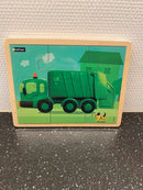 Nathan træpuslespil - Sæt med 4 stk - Køretøjer - fra 3 år. - Billede 1