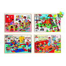 Nathan træpuslespil - Sæt med 4 stk - Min Skoledag - fra 3 år. - Billede 1