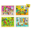 Nathan Træpuslespil - 4 stk - Sund opvækst - Fra 2 år. - Billede 1