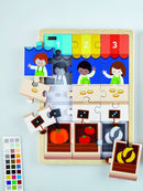 Nathan træpuslespil - Sæt med 2 stk - Tal & Mængder - fra 3 år. - Billede 1