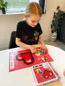 Plus-Plus Puzzle-By-Number - Hjerter - 250 stk - Fra 5 år. - Billede 1