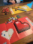 Plus-Plus Puzzle-By-Number - Hjerter - 250 stk - Fra 5 år. - Billede 1