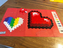 Plus-Plus Puzzle-By-Number - Hjerter - 250 stk - Fra 5 år. - Billede 1