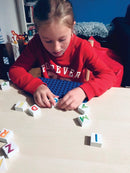 BiOBUDDi Naturlige Byggeklodser med Bogstaver - 36 dele - fra 18 mdr. - Billede 1