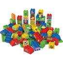 BiOBUDDi Naturlige Byggeklodser til drenge - 60 dele - fra 18 mdr. - Billede 1