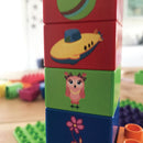 BiOBUDDi Naturlige Byggeklodser EDU - 100 dele - fra 18 mdr. - Billede 1