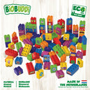 BiOBUDDi Naturlige Lær-At-Bygge Klodser - 100 dele - fra 18 mdr. - Billede 1