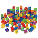 BiOBUDDi Naturlige Lær-At-Bygge Klodser - 100 dele - fra 18 mdr. - Billede 1