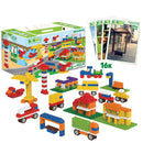 BiOBUDDi Miljøvenlige Byggeklodser - Bysæt - 246 dele - fra 18 mdr. - Billede 1