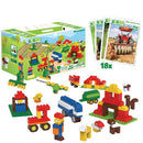 BiOBUDDi Miljøvenlige Byggeklodser - Bondegårdssæt - 243 dele - fra 18 mdr. - Billede 1