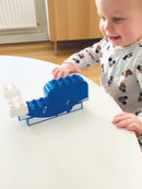 BiOBUDDi Naturlige Klodser - Dyresæt: Blåhval - 12 dele - fra 18 mdr. - Billede 1