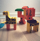 BiOBUDDi Naturlige Klodser - Dyresæt: Giraf - 14 dele - fra 18 mdr. - Billede 1