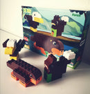 BiOBUDDi Naturlige Klodser - Dyresæt: Skovdyr - 27 dele - fra 18 mdr. - Billede 1