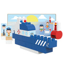 BiOBUDDi Miljøvenlige Byggeklodser - Politibåd - 28 dele. - Billede 1