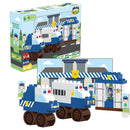 BiOBUDDi Miljøvenlige Byggeklodser - Politistation - 41 dele. - Billede 1