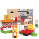 BiOBUDDi Miljøvenlige Byggeklodser - Restaurant - 40 dele. - Billede 1