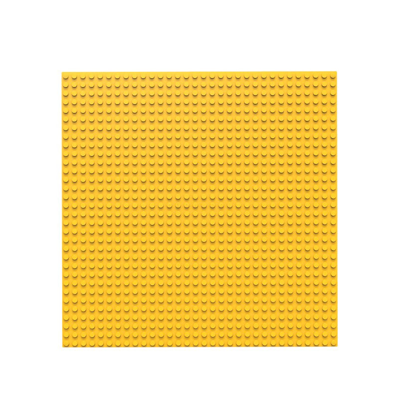 BiOBUDDi Byggeplade - 1 stk Gul - Mål: 25 x 25 cm (32 x 32 knopper) - Billede 1