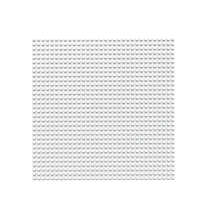BiOBUDDi Byggeplade - 1 stk Hvid - Mål: 25 x 25 cm (32 x 32 knopper) - Billede 1