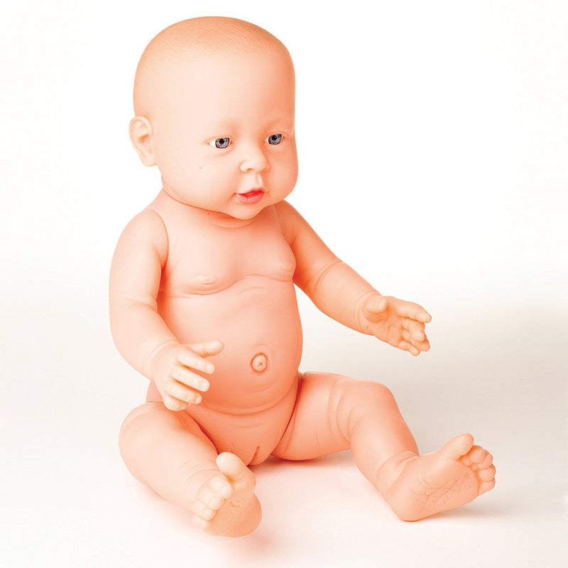 Nyfødt Pigedukke i plast - uden hår - Europæisk - 1 stk - fra 18 mdr - Billede 1