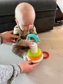 Stabeltårn i plast - Elefant - 5 ringe - Fra 6 mdr