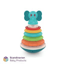 Stabeltårn i plast - Elefant - 5 ringe - Fra 6 mdr - Billede 1