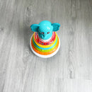 Stabeltårn i plast - Elefant - 5 ringe - Fra 6 mdr - Billede 1