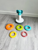 Stabeltårn i plast - Elefant - 5 ringe - Fra 6 mdr - Billede 1