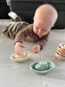 Stabelbåde m. huller - Plast - 6 stk - Fra 6 mdr.