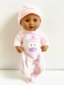 Dukke - 26 cm - Nyfødt Pige - Afrikansk. - Billede 1