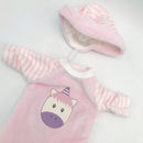 Dukketøj - 25-31 cm - Lyserød sovedragt inkl. hue - Fra 3 år. - Billede 1