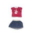 Dukketøj - 25-31 cm - T-shirt & nederdel - Fra 3 år. - Billede 1