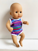 Dukketøj - 25-31 cm - Stribet body - Fra 3 år. - Billede 1