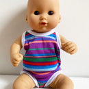 Dukketøj - 25-31 cm - Stribet body - Fra 3 år. - Billede 1