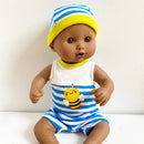 Dukketøj - 25-31 cm - Sommersæt inkl. hat - Fra 3 år. - Billede 1