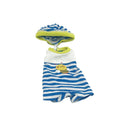 Dukketøj - 25-31 cm - Sommersæt inkl. hat - Fra 3 år. - Billede 1