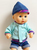 Dukketøj - 25-31 cm - Jakke, Bukser & Cap - Fra 3 år. - Billede 1