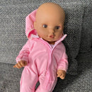 Dukketøj - 32-37 cm - Lyserød flyverdragt - Fra 3 år. - Billede 1