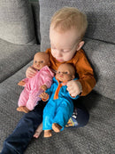 Dukketøj - 32-37 cm - Lyserød flyverdragt - Fra 3 år. - Billede 1