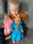 Dukketøj - 32-37 cm - Blå flyverdragt - Fra 3 år. - Billede 1