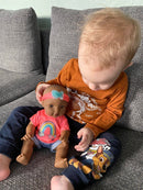 Dukketøj - 32-37 cm - T-shirt, shorts & pandebånd - Fra 3 år. - Billede 1