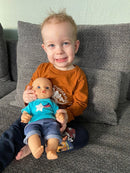 Dukketøj - 32-37 cm - T-shirt & shorts - Fra 3 år. - Billede 1