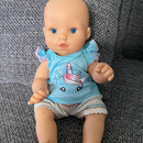 Dukketøj - 32-37 cm - T-shirt & shorts - Fra 3 år. - Billede 1