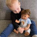 Dukketøj - 38-41 cm - Blåstribet pyjamas - Fra 3 år. - Billede 1